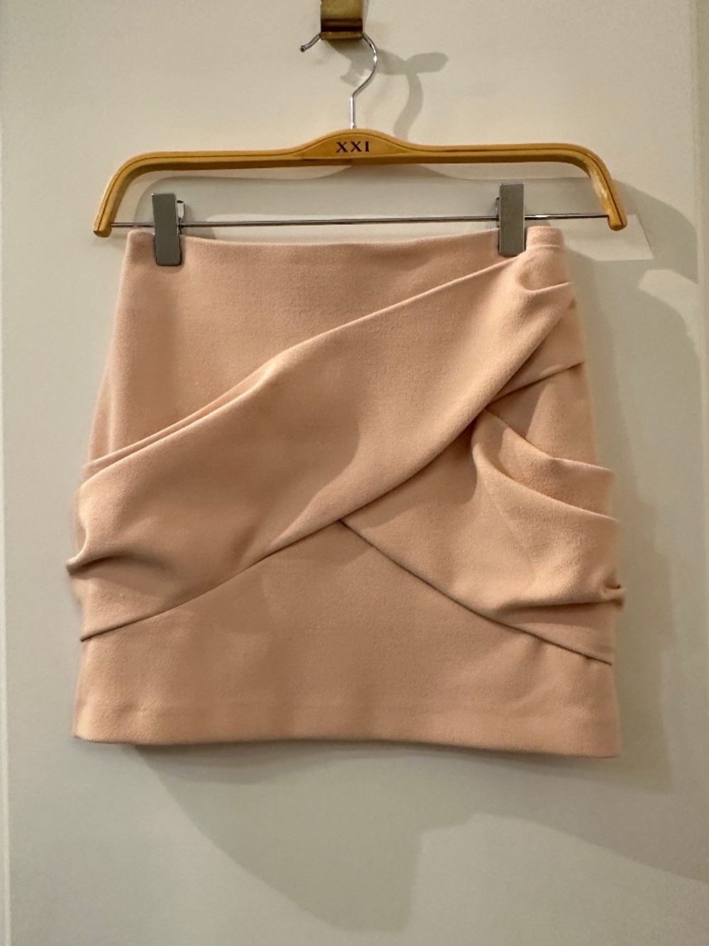Maje Dusty Blush Pink Draped Pencil Skirt